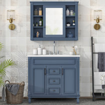 34 inch deals gray bathroom vanity